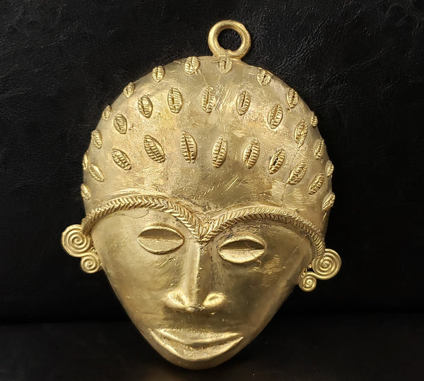 Extra karge African tribal mask pendant, extra large decorative mask, 7.5 inches long, great for interior decor, AAB #5825