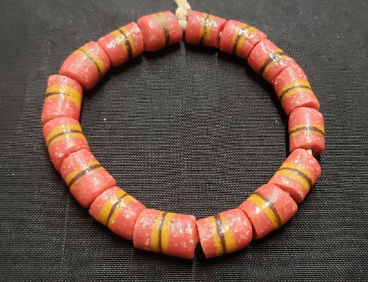 African glass beads, Ghana Krobo beads for jewelry making, AAB# 1409 - Aadampo