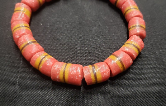 African glass beads, Ghana Krobo beads for jewelry making, AAB# 1409 - Aadampo