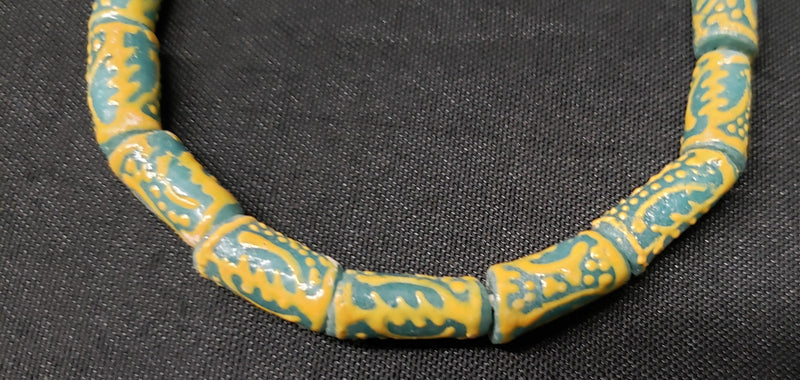 African glass beads, Adinkra Glass Beads, 15 Gye Nyame Glass Beads, AAB# 1677