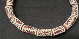African glass beads, Adinkra Glass Beads,15 Gye Nyame Glass Beads, AAB# 1673