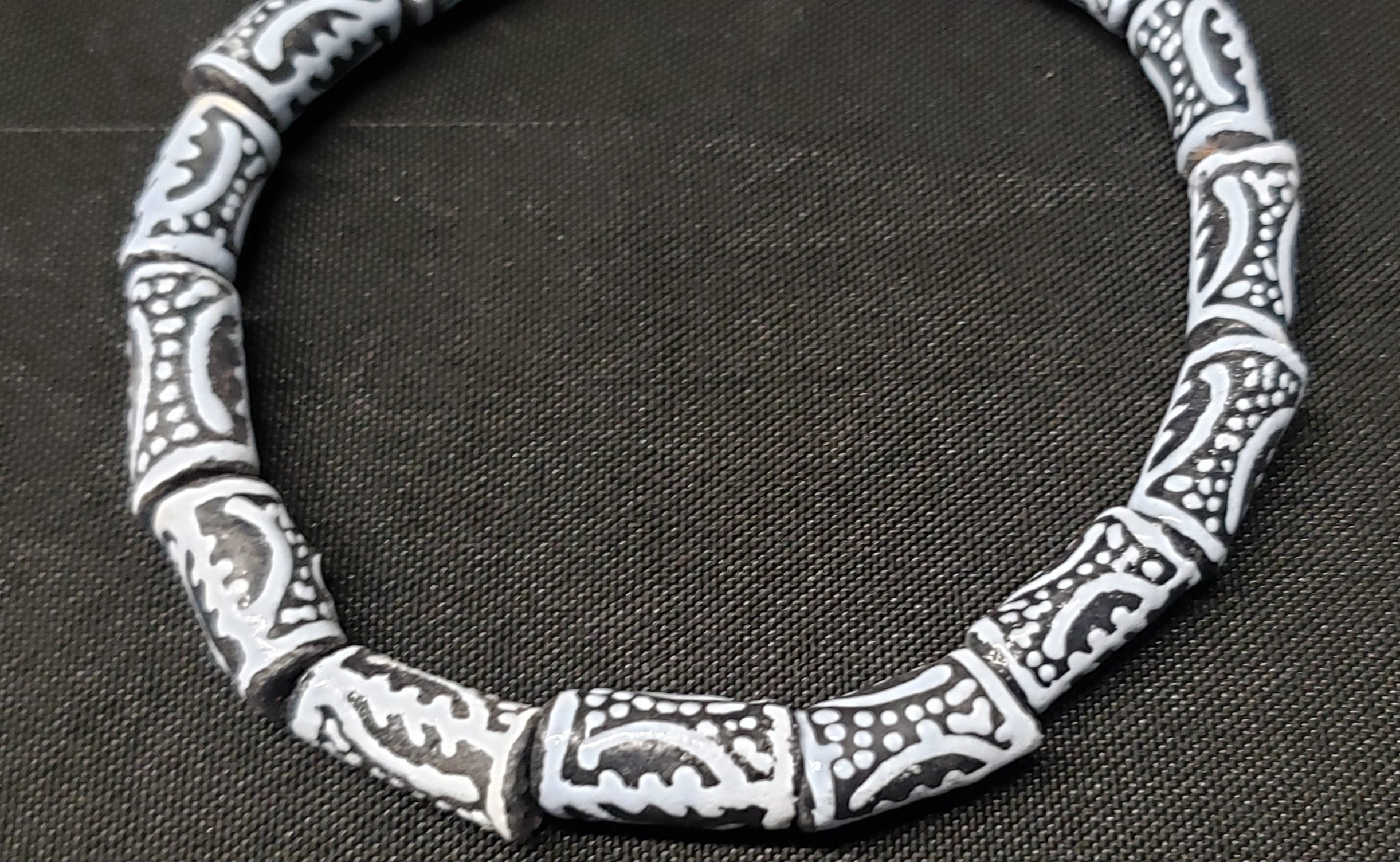 Ghanaian Gye Nyame Glass Beads - Cultural Elegance For Handmade Bracelets, Necklaces, Earrings. - Aadampo