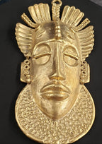 African tribal mask pendant, extra large decorative mask, 11 inches long, great for interior decor, AAB# 5811 - Aadampo