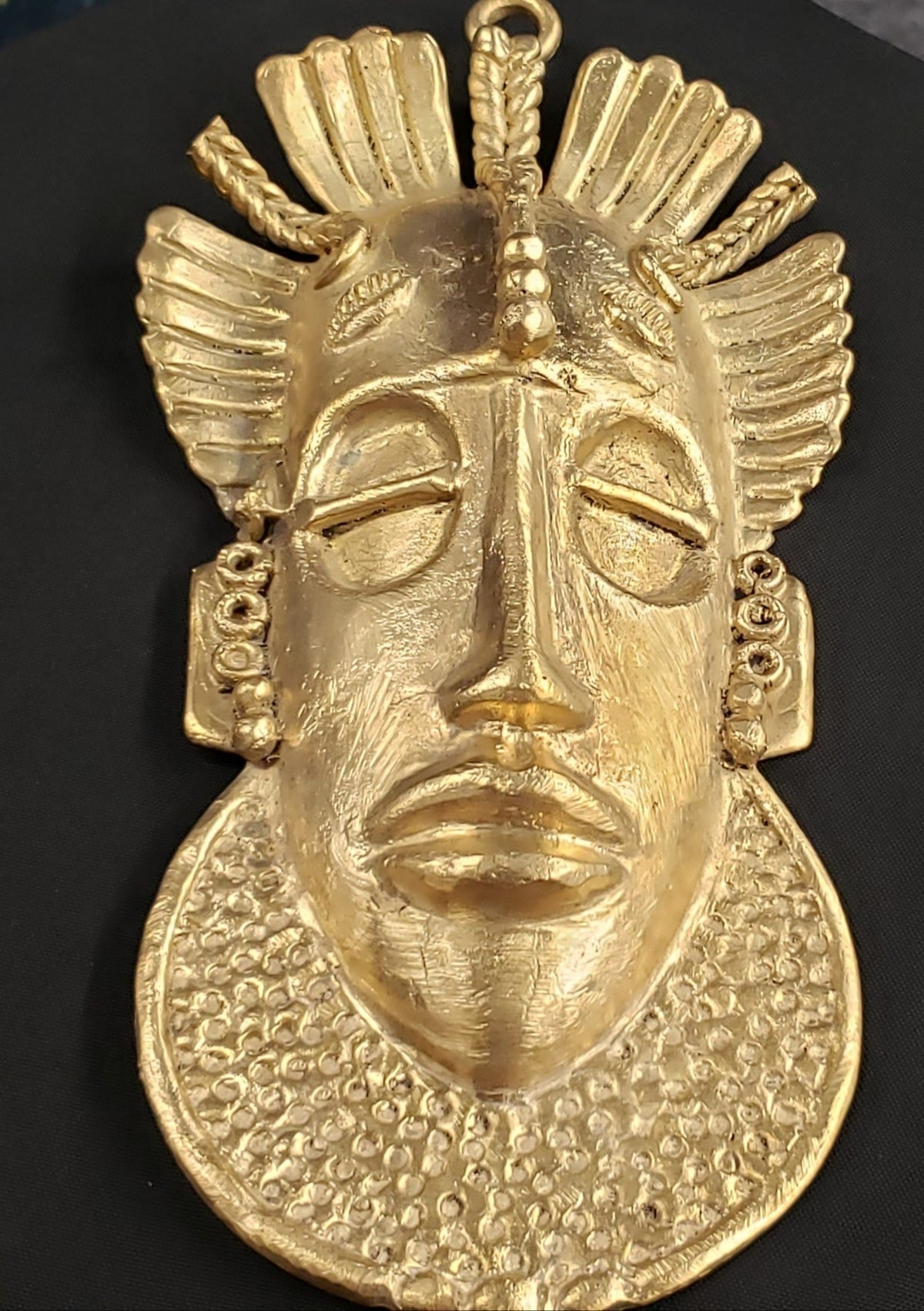 African tribal mask pendant, extra large decorative mask, 11 inches long, great for interior decor, AAB# 5811 - Aadampo