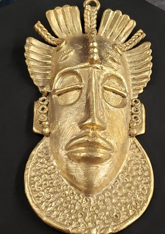 African tribal mask pendant, extra large decorative mask, 11 inches long, great for interior decor, AAB# 5811 - Aadampo