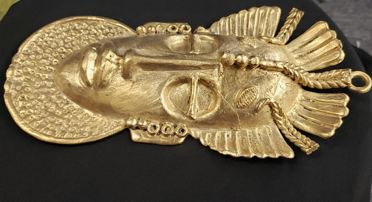 African tribal mask pendant, extra large decorative mask, 11 inches long, great for interior decor, AAB# 5811 - Aadampo