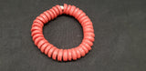 African glass beads, red flat disc spacer beads for arts and crafts