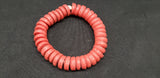 African glass beads, red flat disc spacer beads for arts and crafts