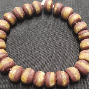 African beads, 24 round Kente glass beads from Ghana, AAB# 1365 - Aadampo