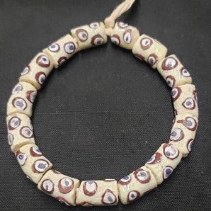 African glass beads, evil eye beads, AAB# 1580 - Aadampo