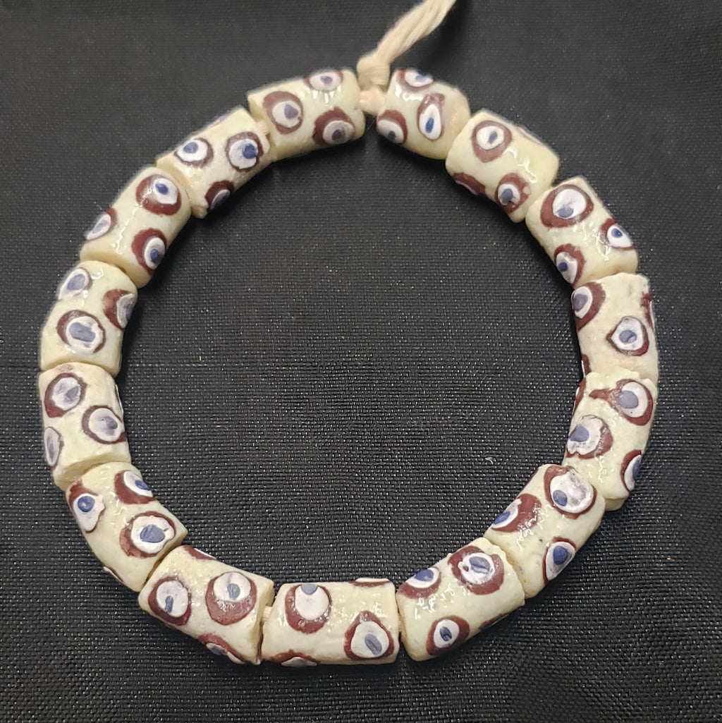 African glass beads, evil eye beads, AAB# 1580 - Aadampo