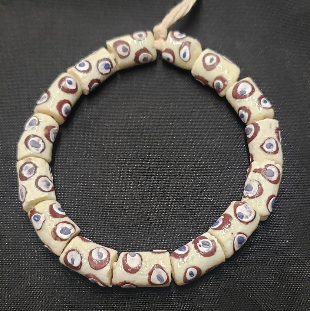 African glass beads, evil eye beads, AAB# 1580 - Aadampo