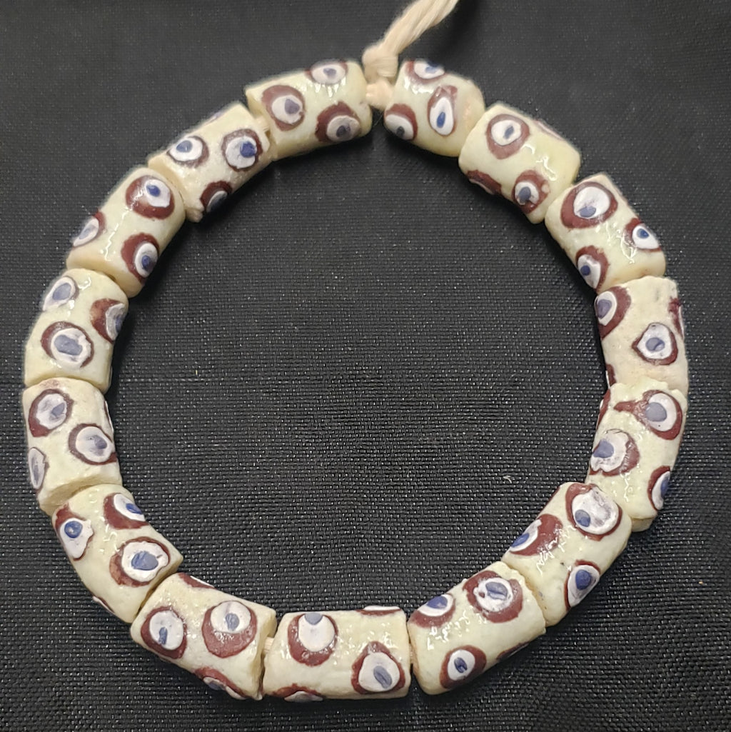 African glass beads, evil eye beads, AAB# 1580 - Aadampo