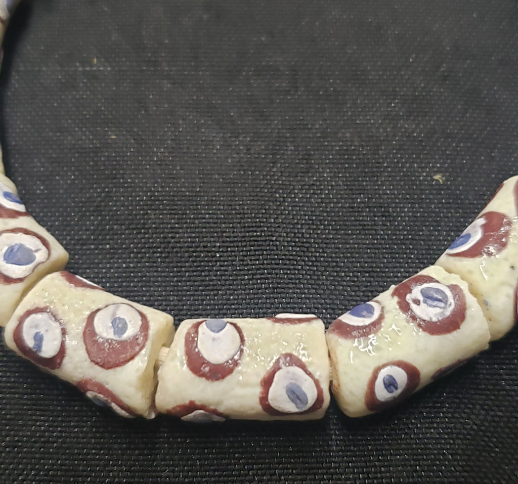 African glass beads, evil eye beads, AAB# 1580 - Aadampo