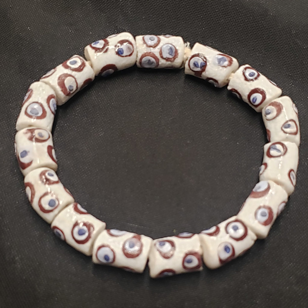 African glass beads, evil eye beads, AAB# 1581 - Aadampo