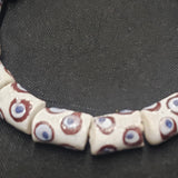 African glass beads, evil eye beads, AAB# 1581