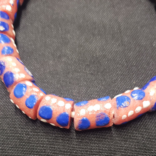 African glass beads, evil eye beads, AAB# 1586