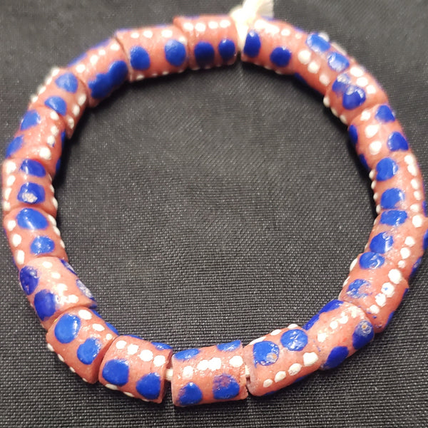 African glass beads, evil eye beads, AAB# 1586