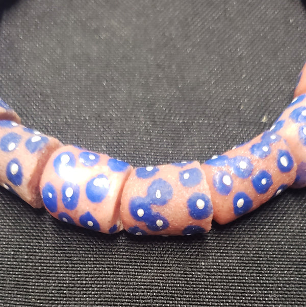 African glass beads, evil eye beads, AAB# 1584