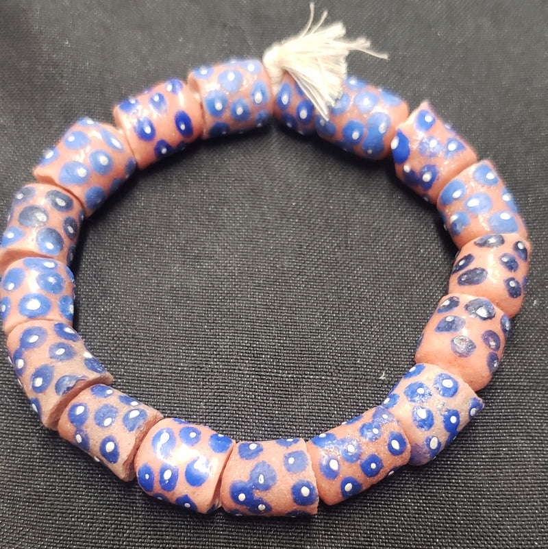 African glass beads, evil eye beads, AAB# 1584