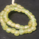 African recycled glass beads, multi-tone Krobo beads from Ghana.