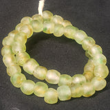 African recycled glass beads, multi-tone Krobo beads from Ghana.
