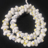 New, African recycled glass, canoe shaped beads for statement jewelry