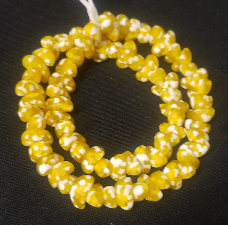 New, African glass beads, canoe shaped beads for statement jewelry