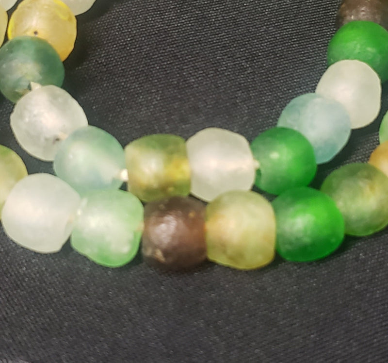 African recycled glass beads, mixed Krobo beading beads.