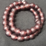 African recycled glass beads, large hole beads for handmade jewelry.