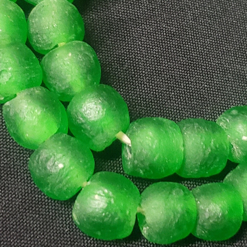 African recycled glass beads, Krobo beads for handmade jewelry design.