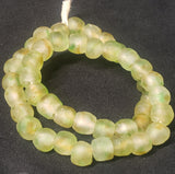 African recycled glass beads, round Krobo glass beads