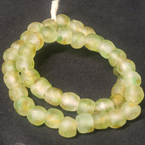 African recycled glass beads, round Krobo glass beads - Aadampo