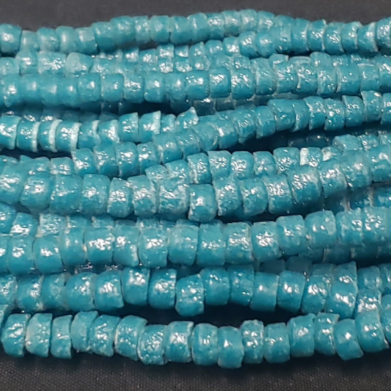 African glass beads, small tube beads for jewelry making.