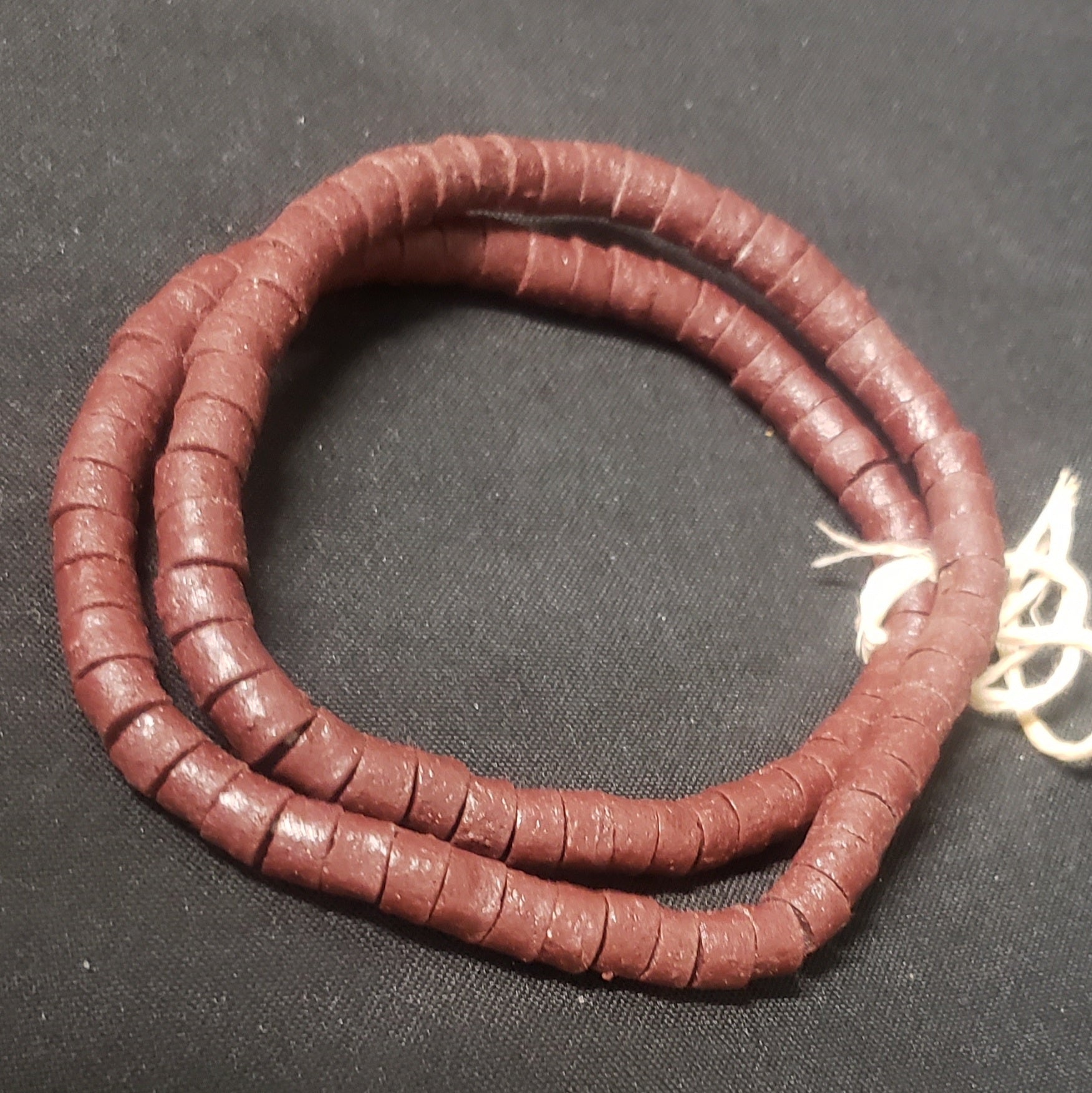 African glass beads, small tube beads for jewelry making. - Aadampo