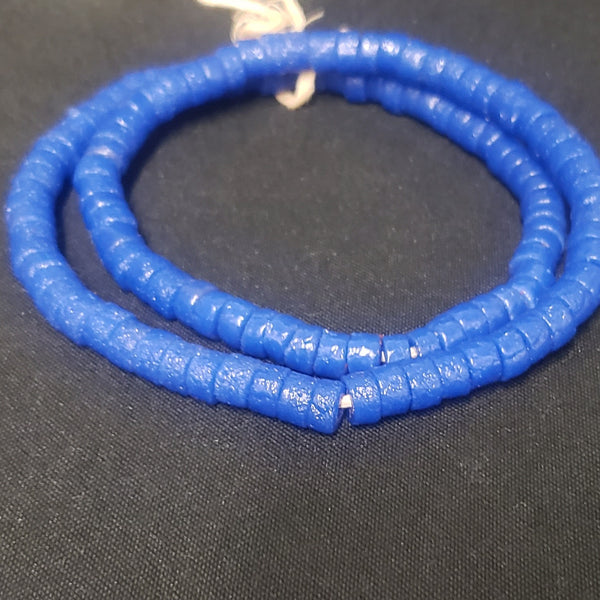 African glass beads, small tube beads for jewelry making.