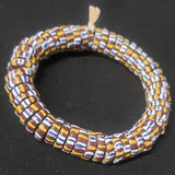African glass beads, chevron stripped spacer beads