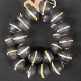 African bead, large Krobo glass bead ball for pendant.