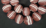 African bead, large hole Krobo glass bead. Focal bead for statement jewelry.