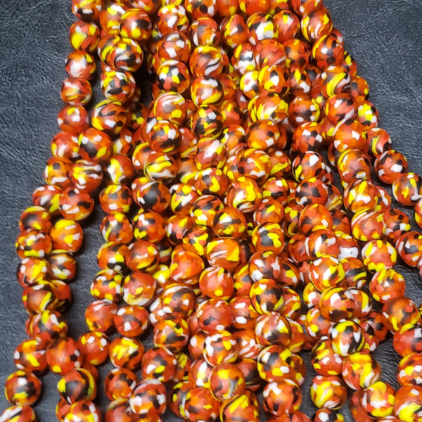 African Recycled Glass Beads - Round Krobo Beads for Jewelrymakers