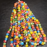 African Recycled Glass Beads - Mixed Krobo Round Beads Jewelry Making Arts & Crafts