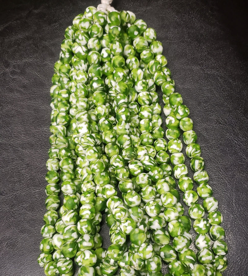 African Recycled Glass Beads, Round Krobo Beads for  Statenent Jewely