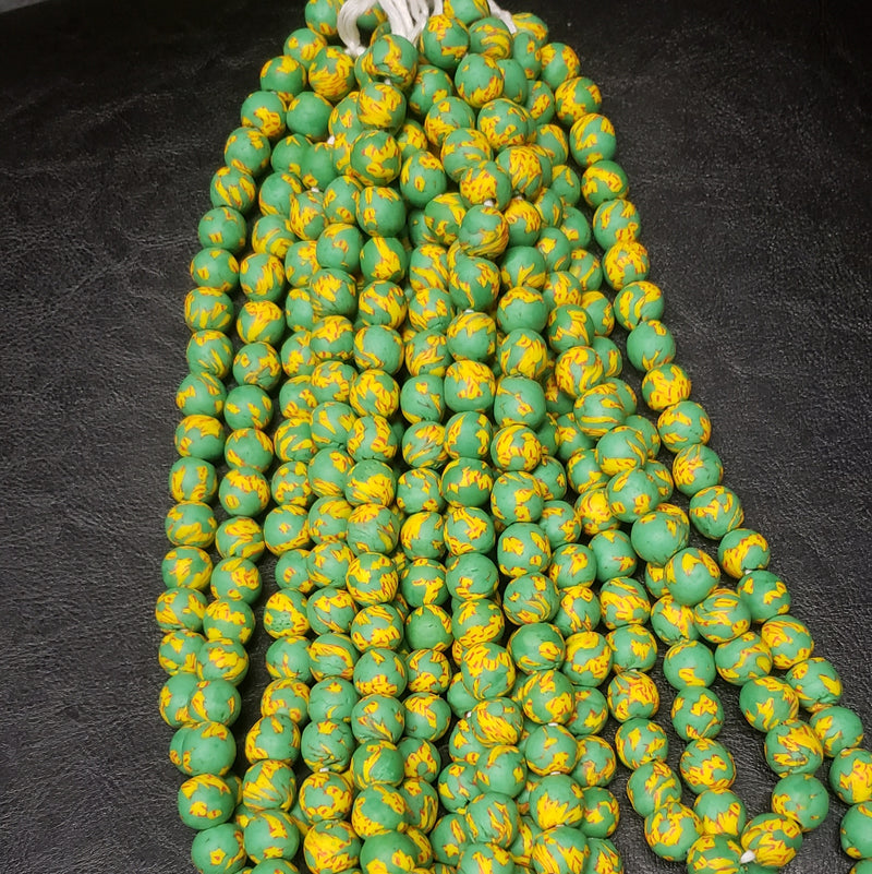 African Recycled Glass Beads, Round Beads for  Diy Jewelry Crafts