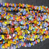 African Glass Beads - Fancy Canoe Shaped Beads for Statement Jewelry Arts & Crafts