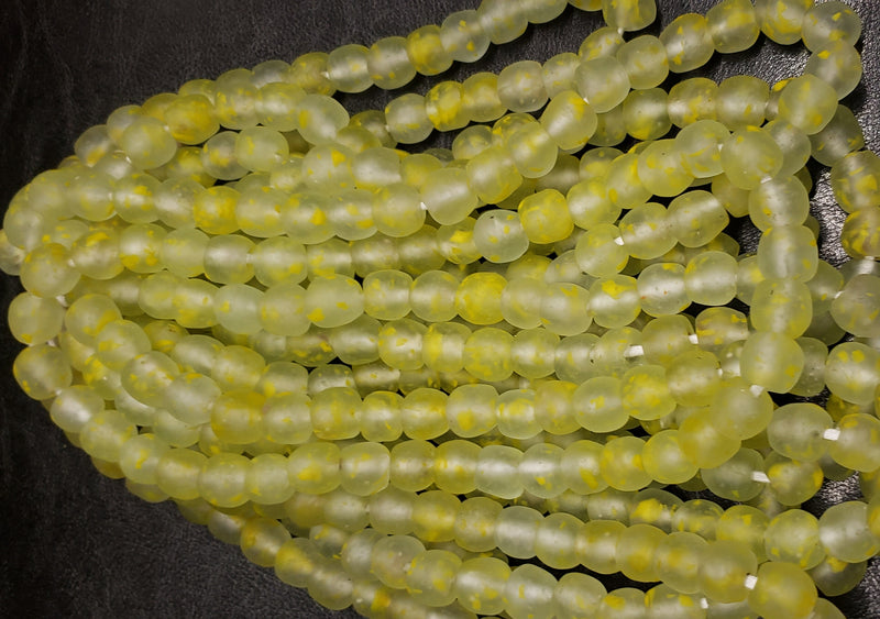 African Recycled Glass Beads, Round Krobo Beads