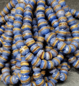 African beads - 24 round Kente glass beads from Ghana