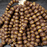 African beads, 24 round Kente glass beads from Ghana