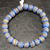 African beads - 24 round Kente glass beads from Ghana