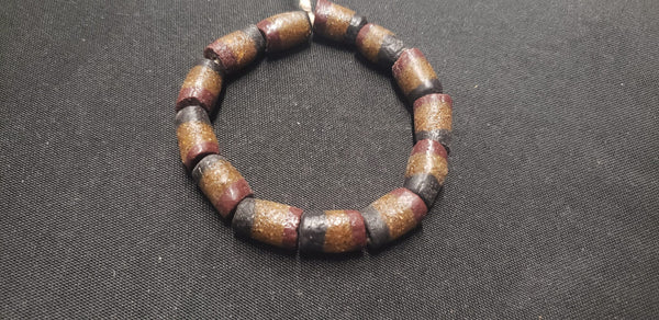 14 Krobo Glass Beads, Ghana Powdered Glass Beads, AAB# 1382
